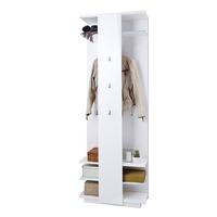 Canberra Wall Mounted Hallway Stand In White High Gloss