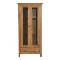 cambridge oak 2 door 2 drawer display unit