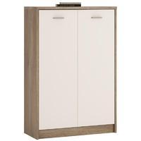 Canyon Grey and Pearl White Tall 2 Door Cupboard