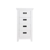 Capiz Chest of Drawers In White Pine With 4 Drawers