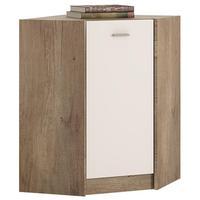 Canyon Grey and Pearl White Corner Cabinet