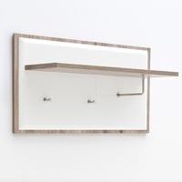 Camino Wall Mounted Coat Rack In White Gloss Front And Oak