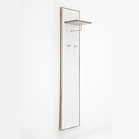 Camino Coat Rack In White Gloss Front And Sanremo Oak