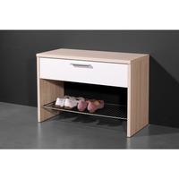 Carola Shoe Rack Bench In Core Ash White