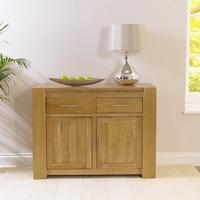 Carnell Wooden Sideboard In Solid Oak With 2 Doors And 2 Drawers