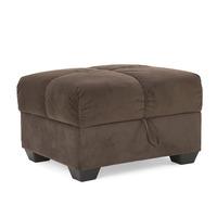 Cate Fabric Ottoman Brown