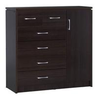 Carlo Chest of Drawers In Walnut With 4+2 Drawers And 1 Door