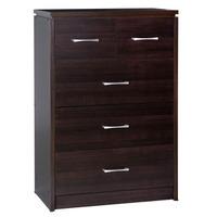Carlo Chest of Drawers In Walnut With 3+2 Drawers