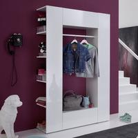 Cameron Hallway Stand In White With High Gloss Front And 2 Doors