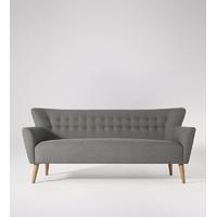 Calvin three-seater sofa in steel grey