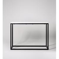 cassius console table in marble matt black