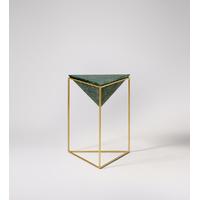 Cairo side table in Green Marble and Steel