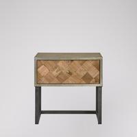 Cass bedside table in zinc