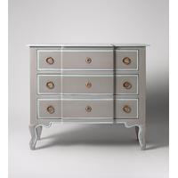 Camille chest of drawers in regency grey & mint blue