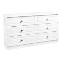 Calando 6 Drawer Wide Chest White