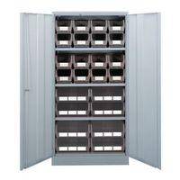 CABINET GREY DOORS1830 x 915 x 460mm 16 GREY LINBINS