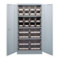 CABINET GREY DOORS1830 x 915 x 460mm 24 GREY LINBINS