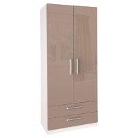 camden high gloss 2 door 2 drawer wardrobe