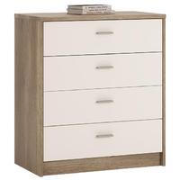 Canyon Grey and Pearl White 4 Drawer Chest