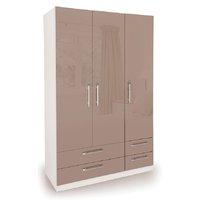 Camden High Gloss 3 Door 4 Drawer Wardrobe