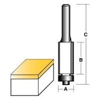 carbitool flush trim router bit 12 wbearing short 14 shank