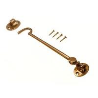 Cabin Hook and Eye 150MM 6 Inch Solid Polished Brass with Screws ( pack of 10 )