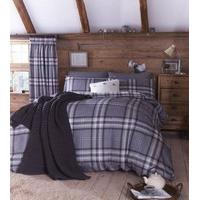 catherine lansfield kelso king duvet set charcoal