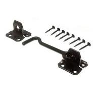 Cabin Hook and Eye 150MM 6 Inch Black Japanned with Screws ( pack of 50 )