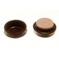 Castor Cups Furniture Floor Protector Glides Brown + Felt Pad 44MM ( pk 100 )