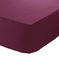 catherine lansfield non iron percale double flat sheet claret