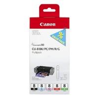 Canon CLI-8 BK/PC/PM/R/G Ink Cartridge - Multi Pack