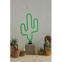cactus neon table lamp green