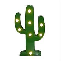 cactus led 3d night light battery nightlight marquee desk table lamp l ...