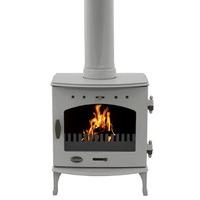 carron ash grey enamel 47kw multifuel defra approved stove