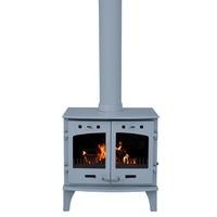 Carron China Blue Enamel Double Door 11kW Multifuel DEFRA Approved Stove