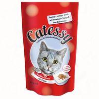 catessy crunchy snacks saver pack 3 x 65g with poultry cheese