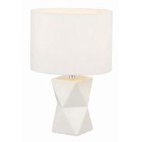 Camia Geometric White Table Lamp