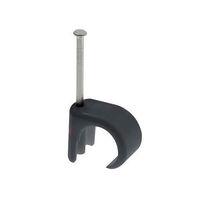 cable clips 5 7mm round black cable clips pack of 100 e59165