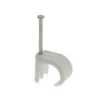 Cable clips 10-14mm Round White Cable Clips - Pack of 100 - E59170