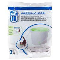Catit Design Drinking Fountain for Cats & Small Dogs - Replacement Foam/Carbon Filters B (3-Pack)