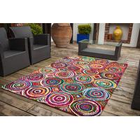 Cairo Spiral Multi Coloured Modern Rugs - 150x220