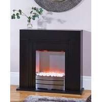 calder black compact fireplace suite