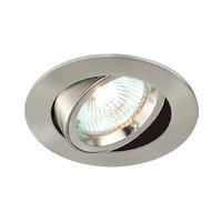 cast 50w gu10 tilt downlight satin nickel 85290