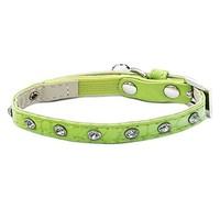 Catty Things Moc Croc Diamante Cat Collar Green (Pack of 5)