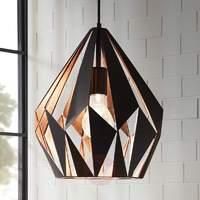 Callum Eye-catching Pendant Lamp, Black and Copper