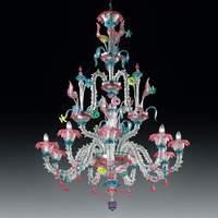 CA\' REZZONICO chandelier, 9-light, multi-colour