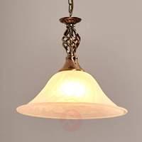 Cameroon antique brass hanging light, 1-bulb