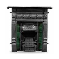 carron fireplaces lambourn cast iron tiled combination fireplace