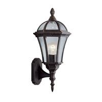 Capri Uplight Outdoor Rustic Brown Wall Lantern