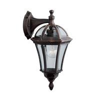 Capri Downlight Outdoor Rustic Brown Wall Lantern